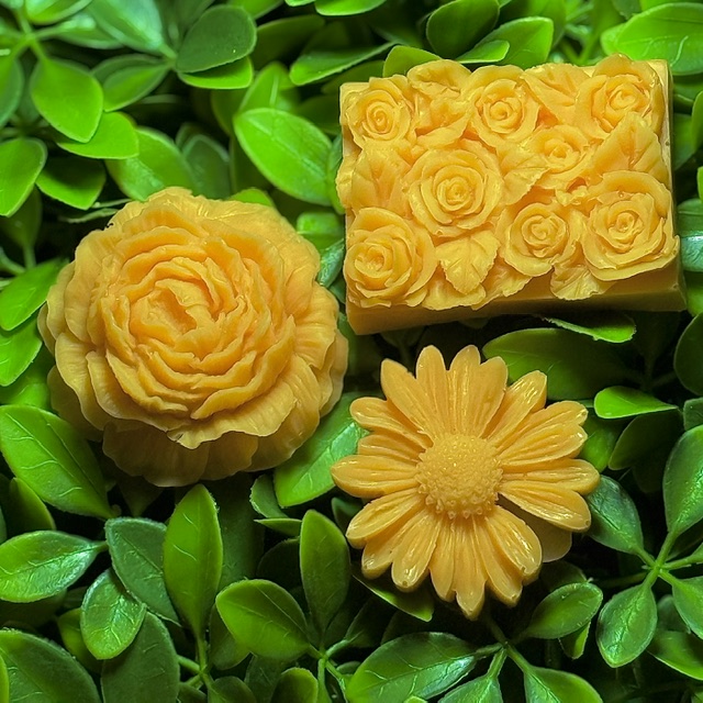 yellow flower soap